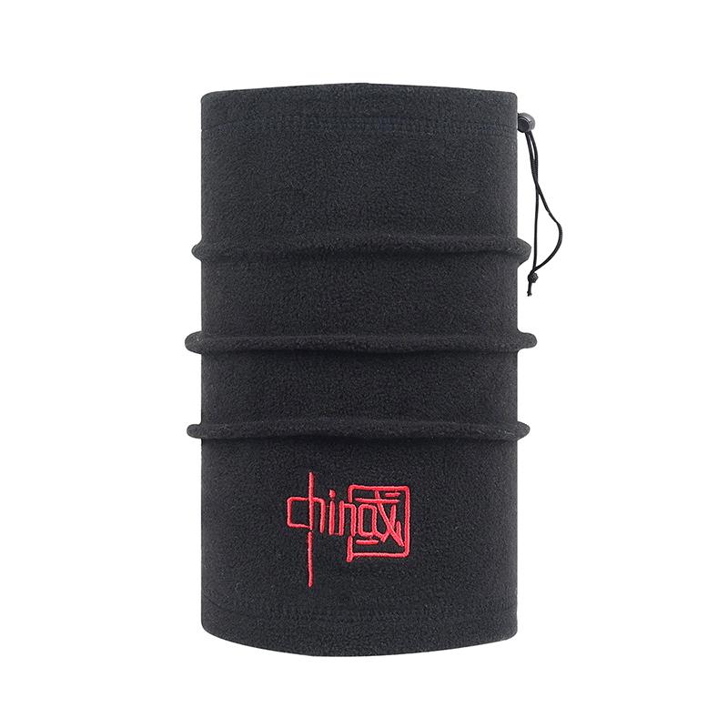 Комплект шапка и шарф из полар-флиса, Термонакидка на голову, Теплая балаклава, Маска для лица, Спортивная защита шеи, Зима